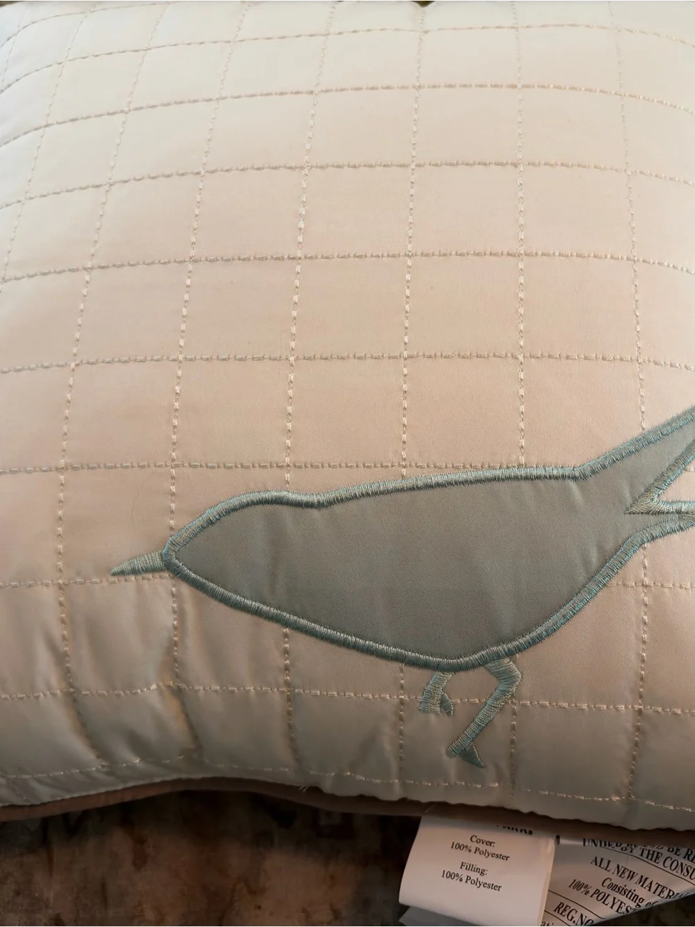 Madison Park Sage Green, Aqua and Cream Pillow Trio